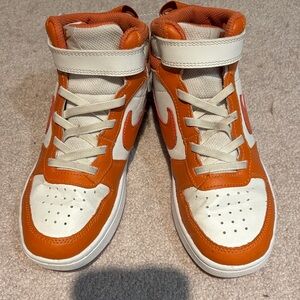 Nike Kids High-Top Sneakers - Orange and White